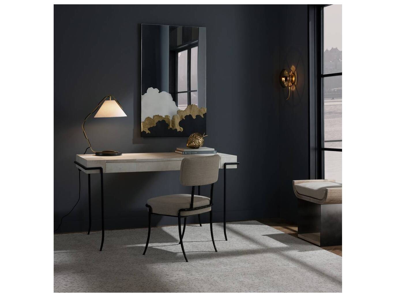 Arteriors Home Bronze Antique Brass Wall Mirror Rectangular