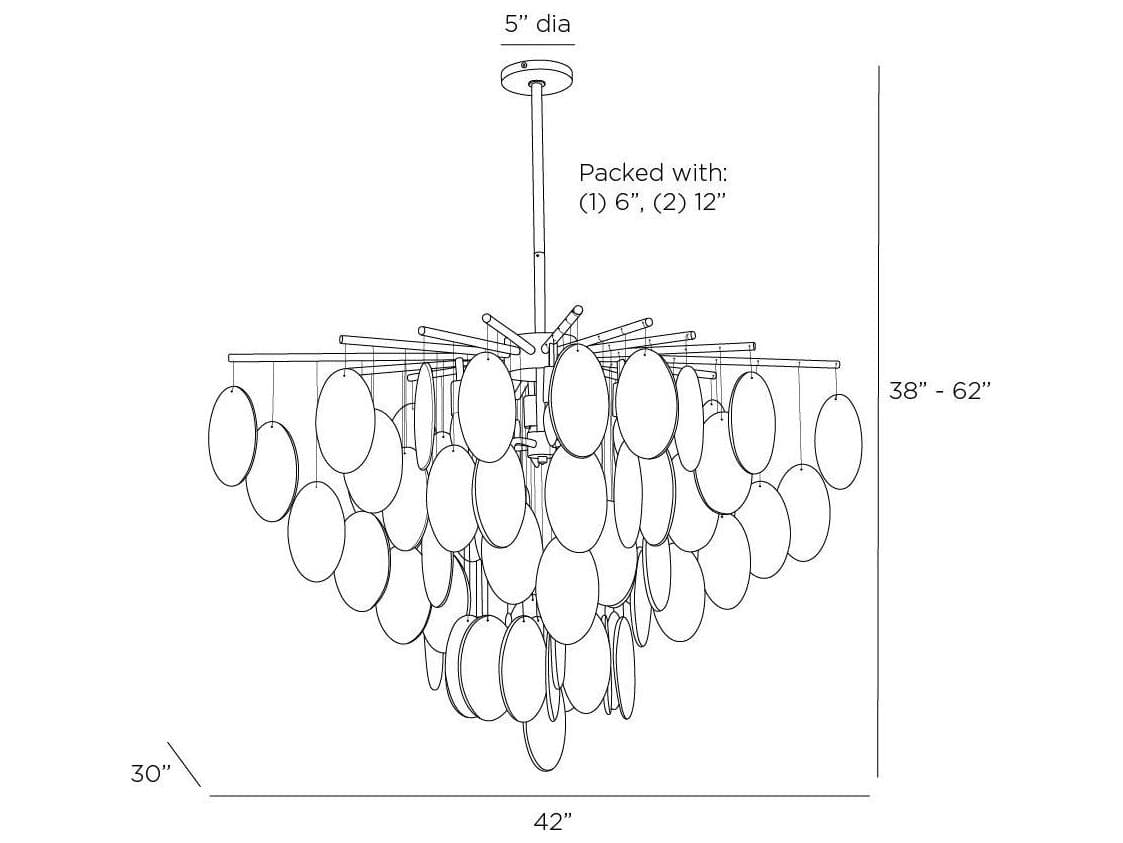 Arteriors Home Tiffany 8-Light Antique Brass Smoke Luster Gray Round Chandelier