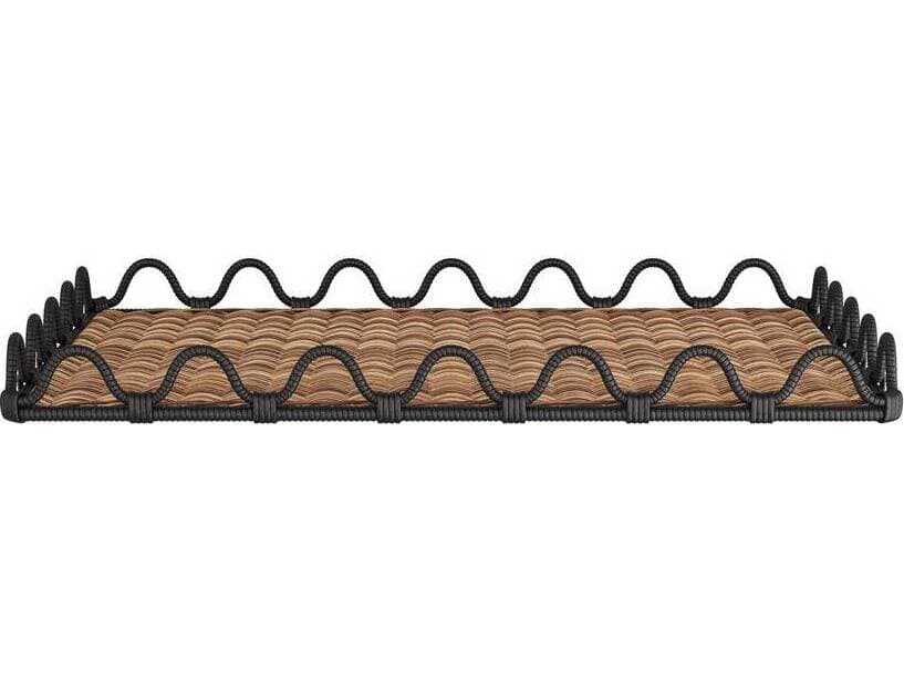 Arteriors Home Mar Black & Natural Serving Tray