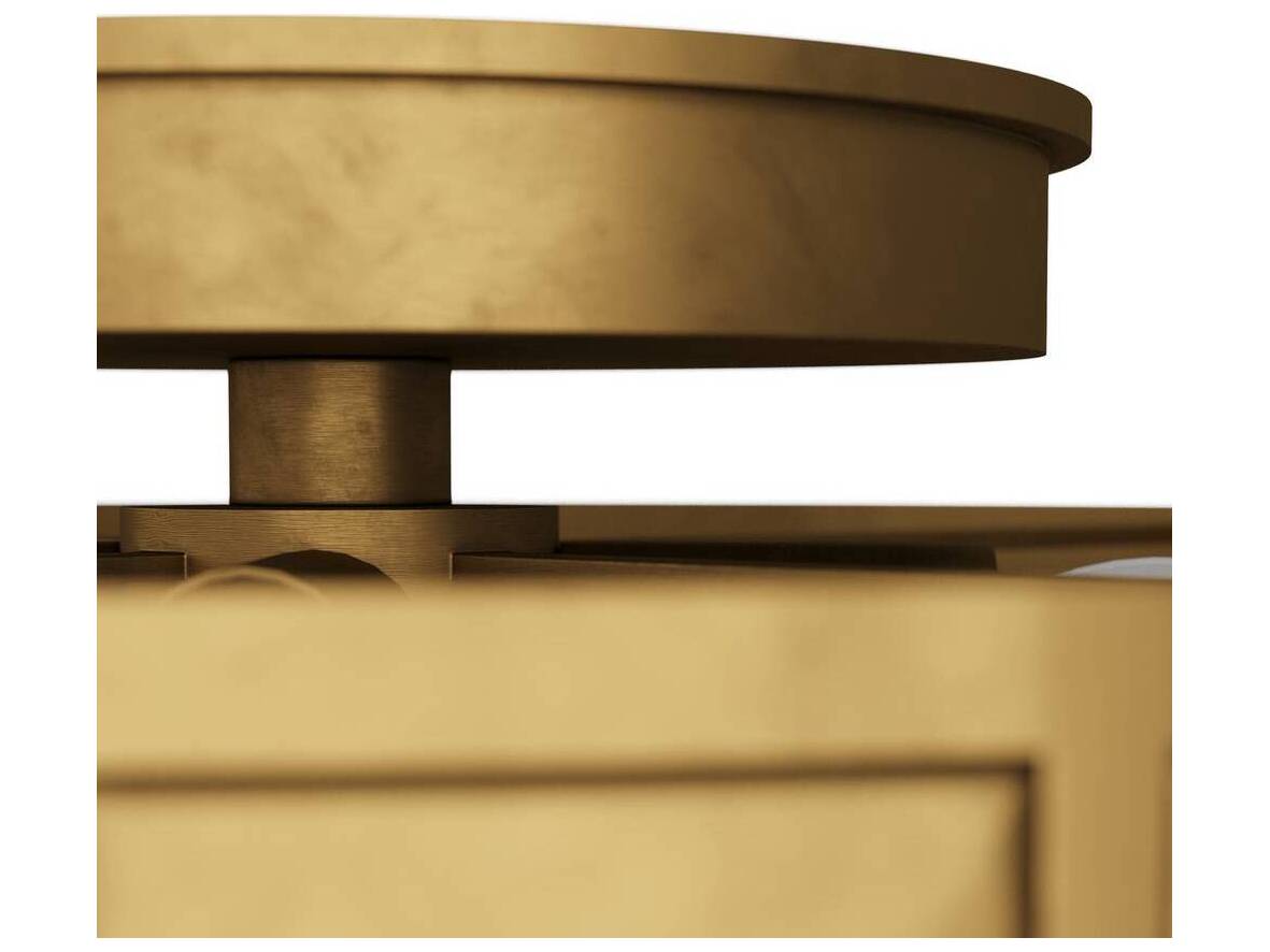 Arteriors Home Empire 4-Light Antique Brass Opal Round Flush Mount