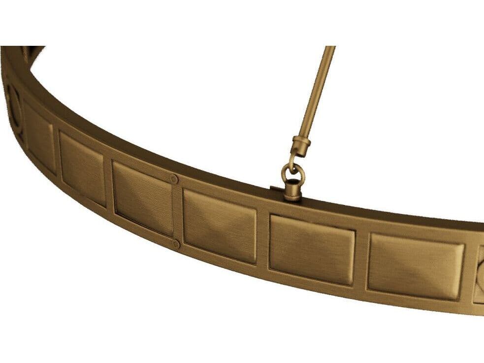 Arteriors Home Empire 1-Light Antique Brass Clear Round Chandelier