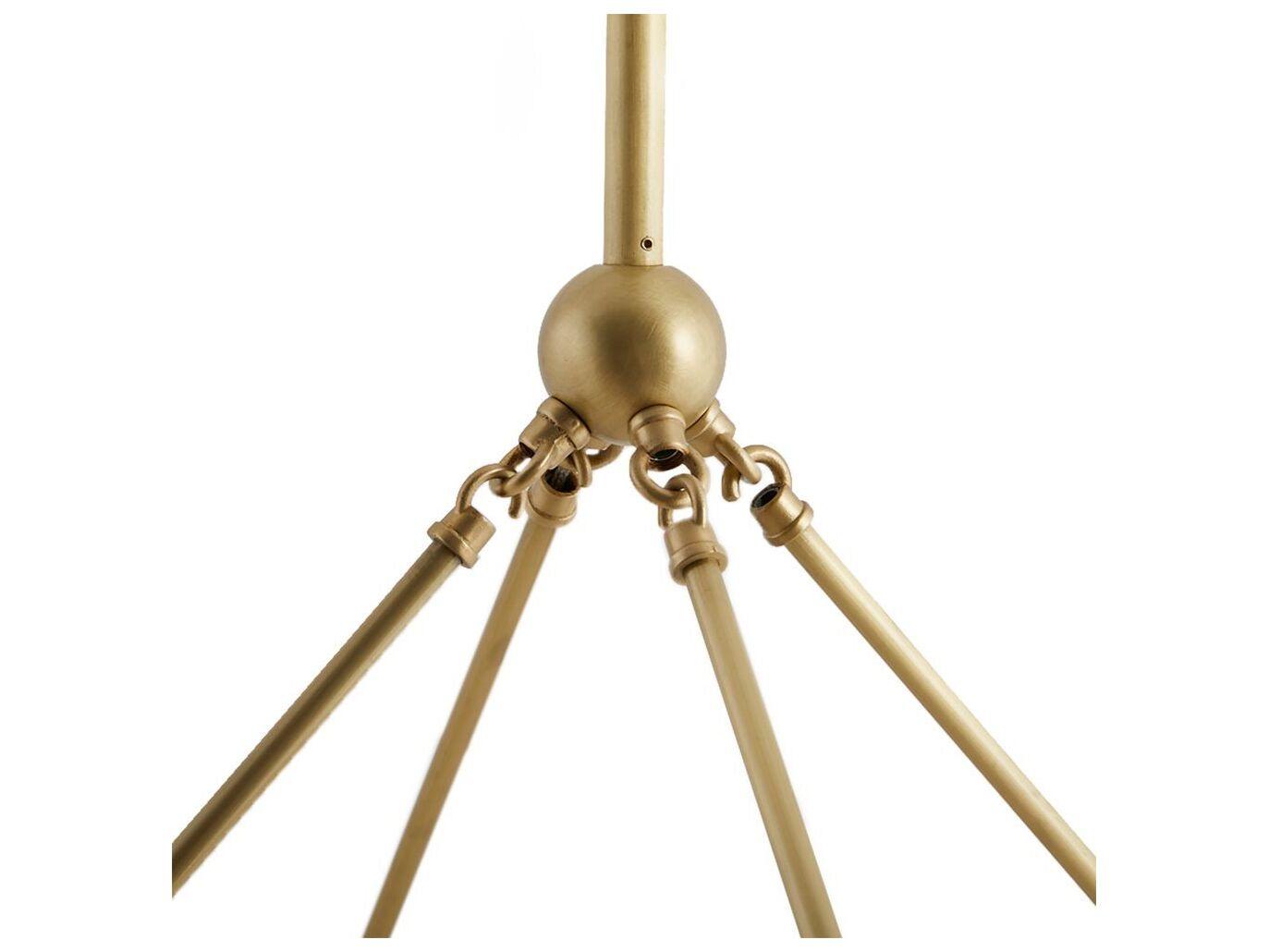 Arteriors Home Empire 1-Light Antique Brass Clear Round Chandelier