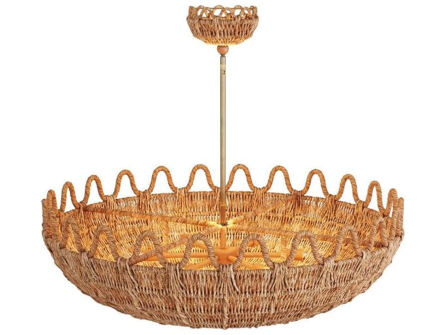 Arteriors Home Mar 6-Light Natural Antique Brass Bowl Chandelier