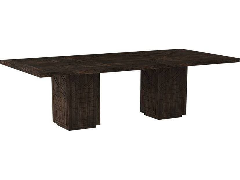 Arteriors Home Vargueno Rectangular Wood Burnt Dining Table
