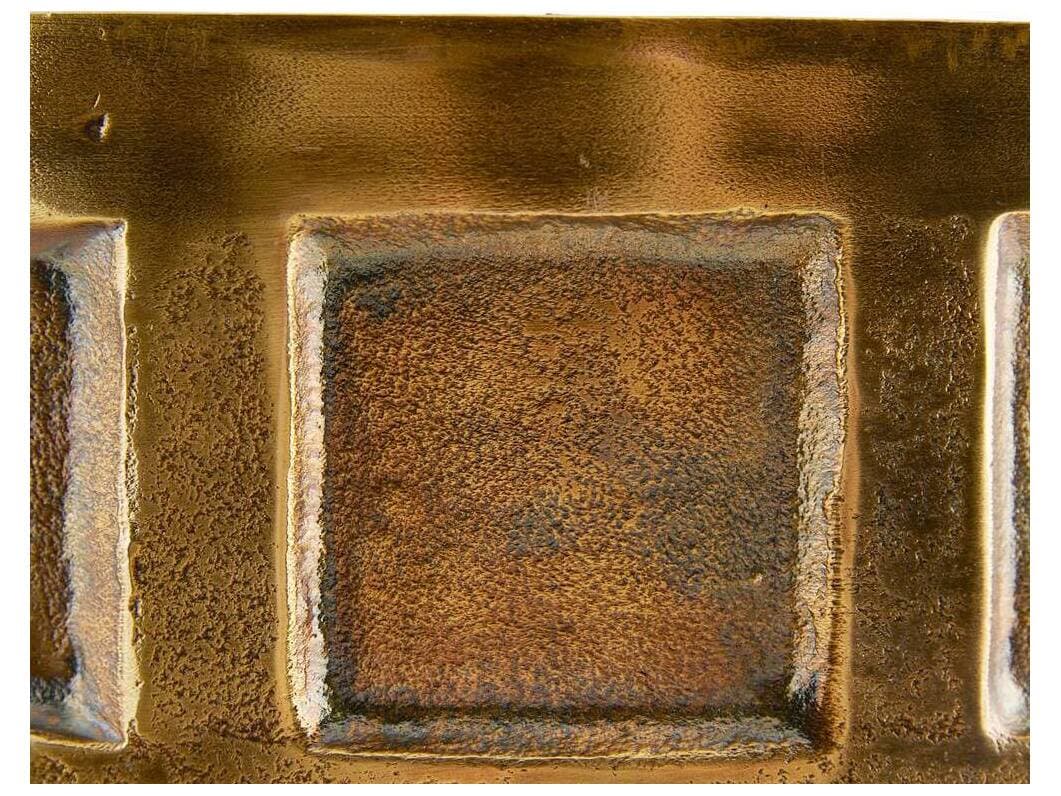 Arteriors Home Millenia Round Metal Antique Brass End Table