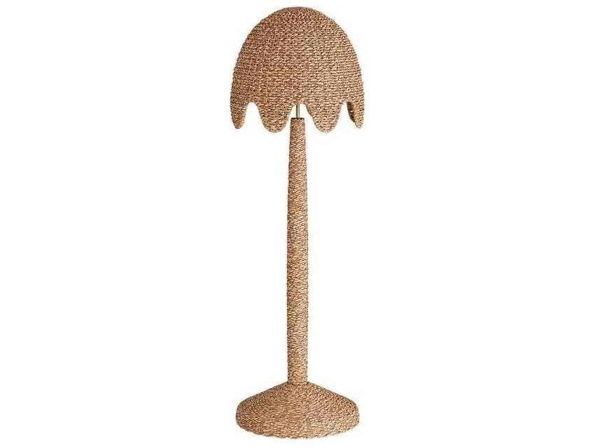 Arteriors Home Mar Natural Antique Brass Brown Floor Lamp