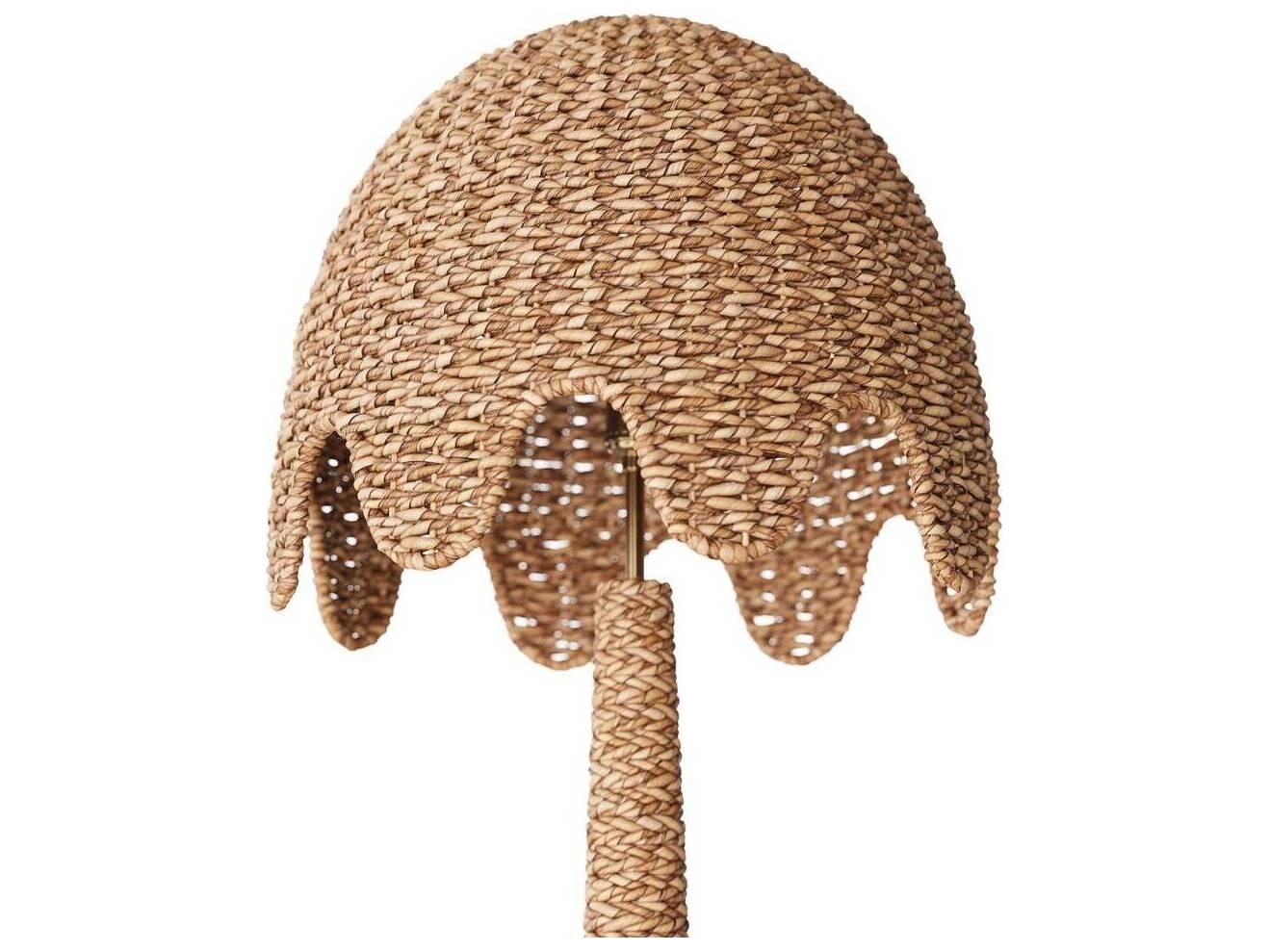 Arteriors Home Mar Natural Antique Brass Brown Floor Lamp