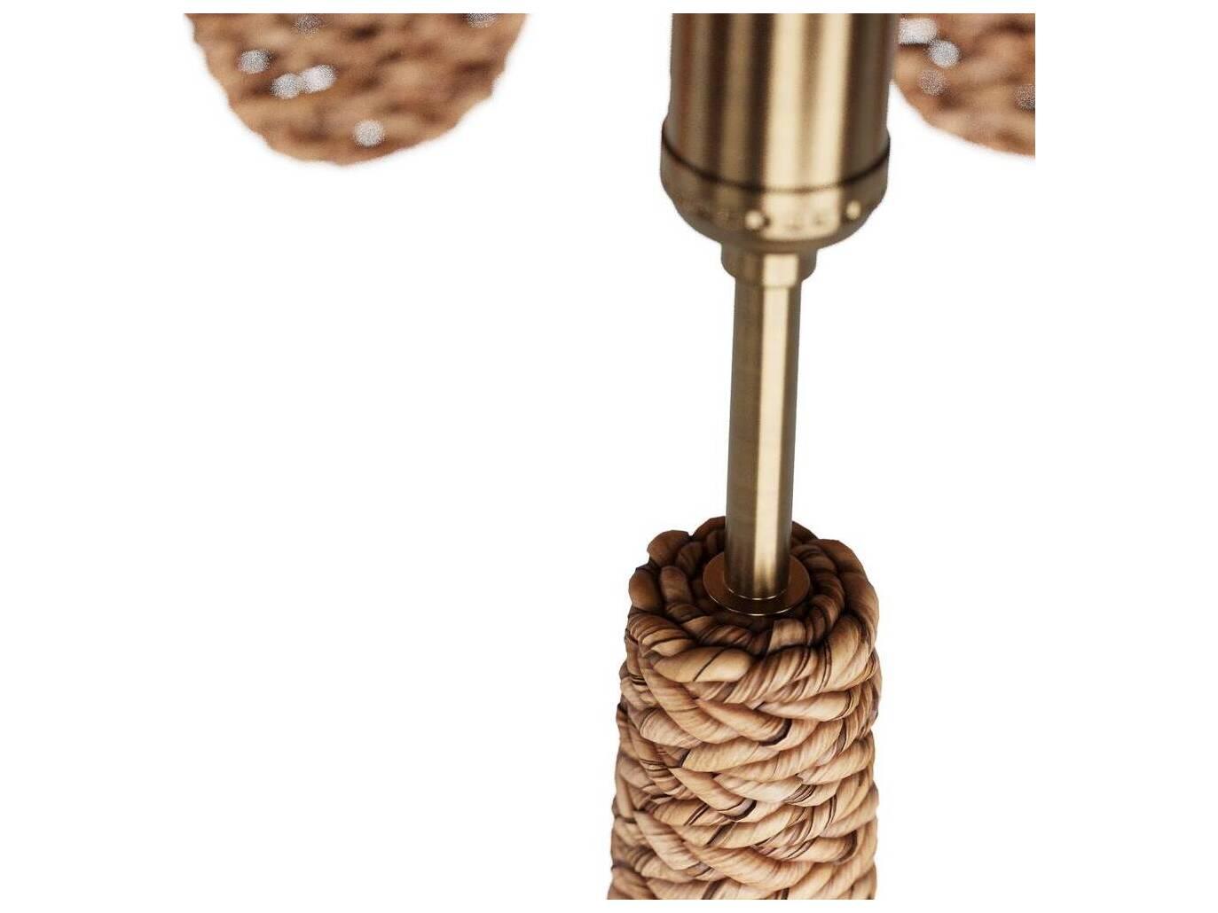 Arteriors Home Mar Natural Antique Brass Brown Floor Lamp