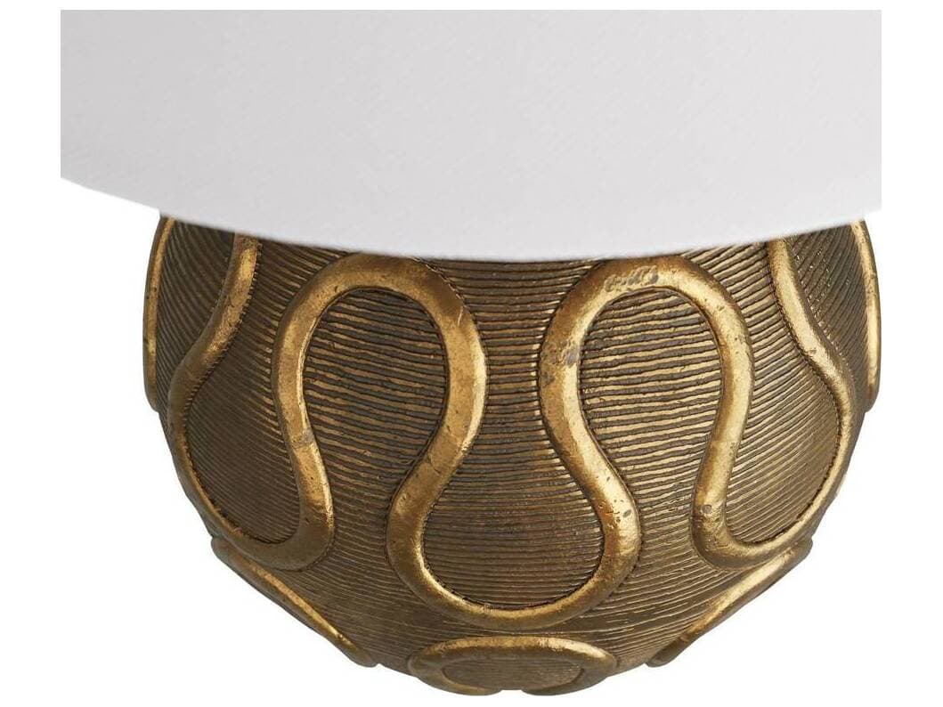 Arteriors Home Serpiente Vintage Brass Ivory Buffet Lamp