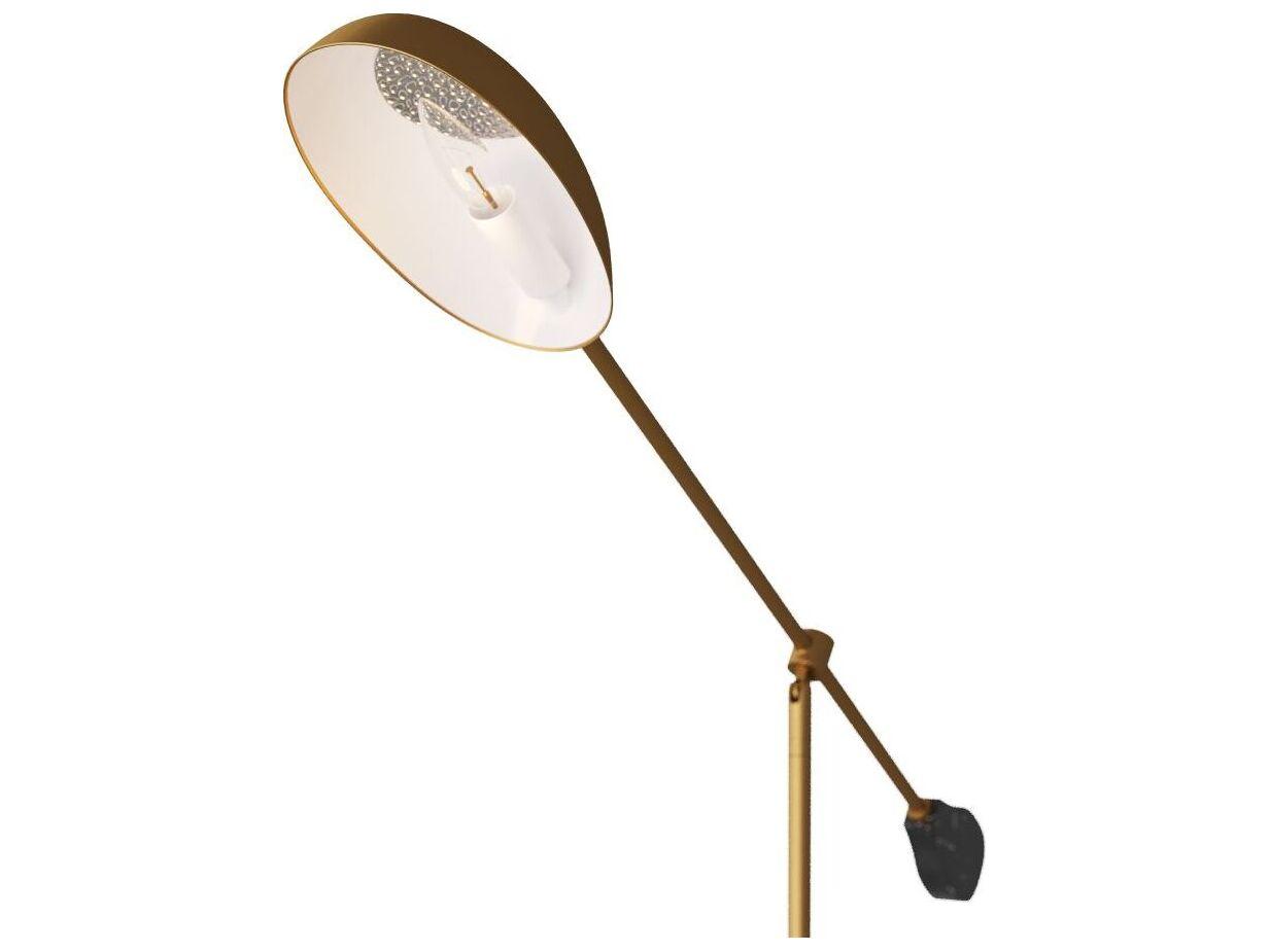 Arteriors Home Alaric Antique Brass Black Floor Lamp