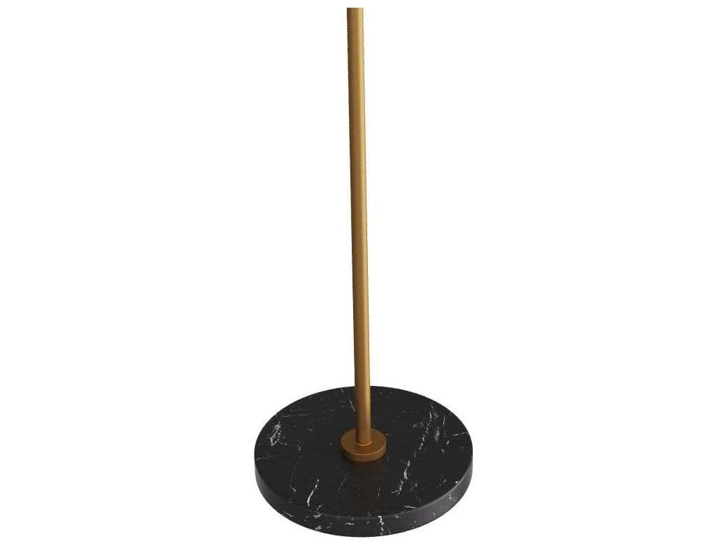 Arteriors Home Alaric Antique Brass Black Floor Lamp