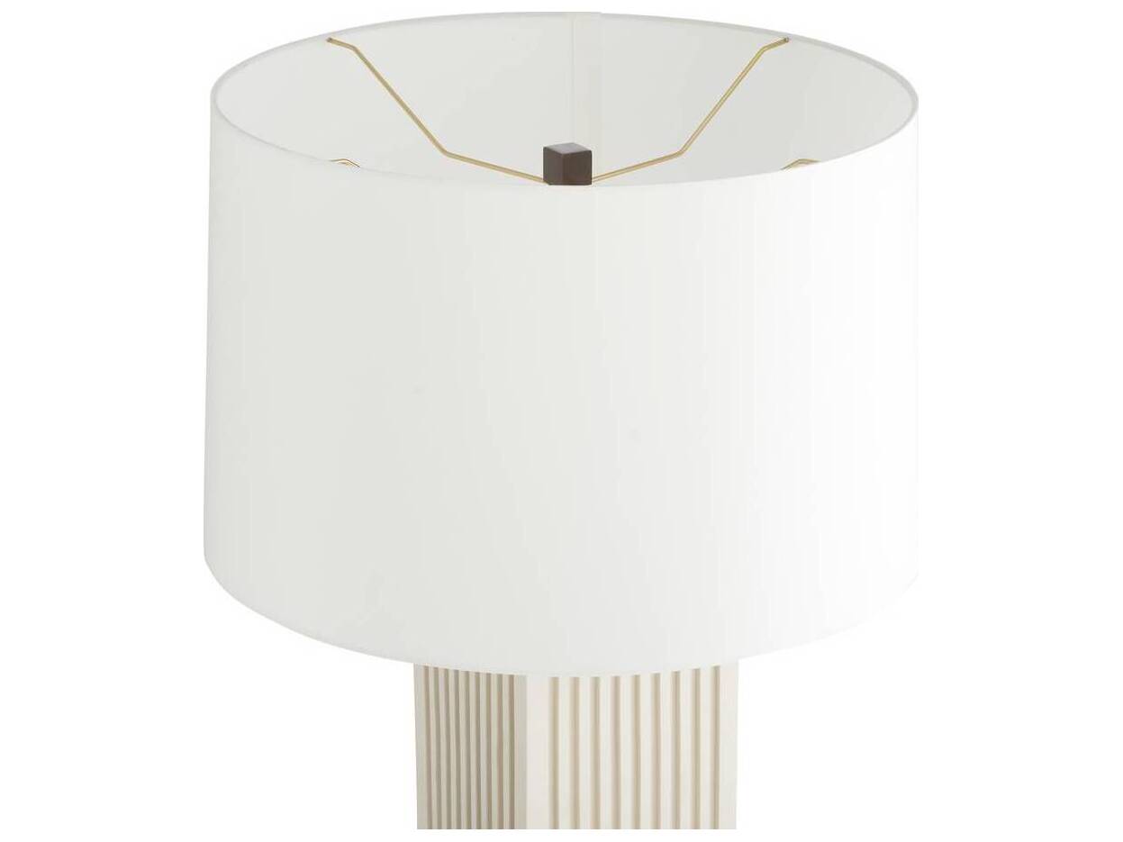 Arteriors Home Fortunata Ivory Heritage Brass White Floor Lamp