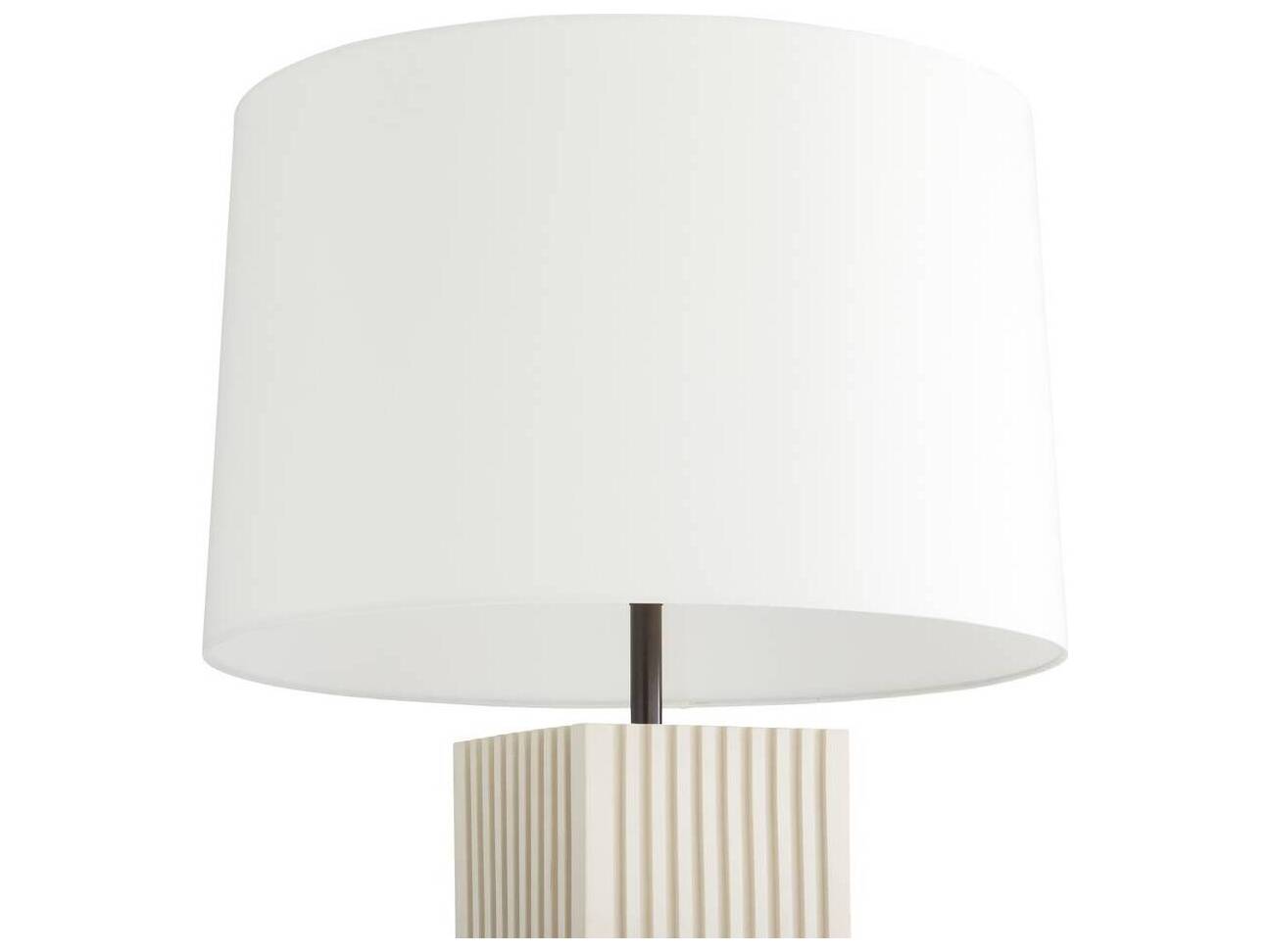 Arteriors Home Fortunata Ivory Heritage Brass White Floor Lamp