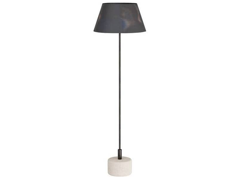 Arteriors Home Xena Burnt Iron White Black Floor Lamp