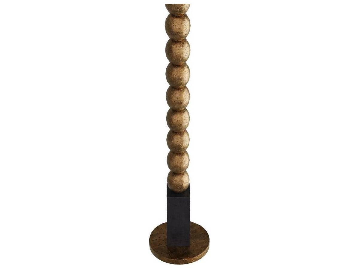 Arteriors Home Yonah Antique Brass Ebony Black Floor Lamp