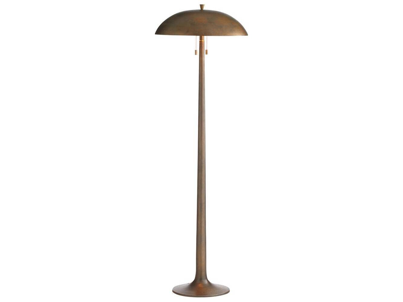 Arteriors Home Fleetwood Vintage Brass Floor Lamp