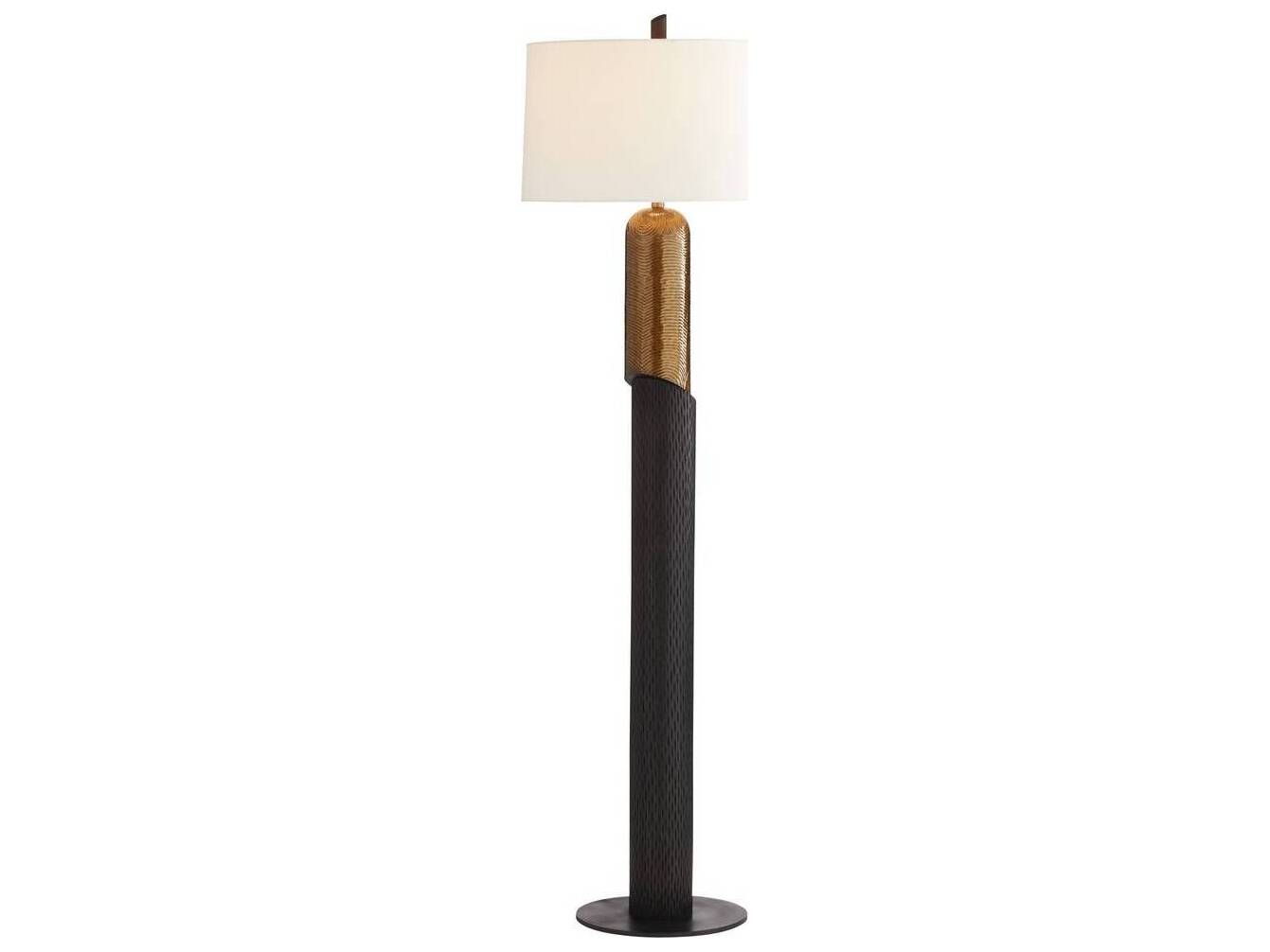 Arteriors Home Hartford Black Antique Brass Clad Floor Lamp