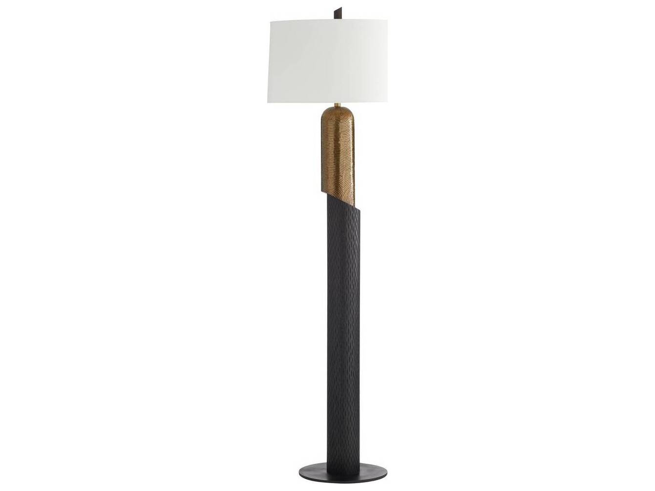 Arteriors Home Hartford Black Antique Brass Clad Floor Lamp