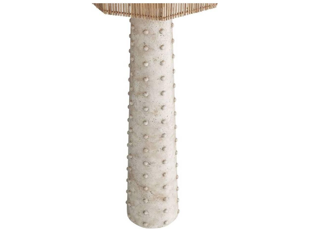 Arteriors Home Agnes Mactan Stone Antique Brass Brown Floor Lamp