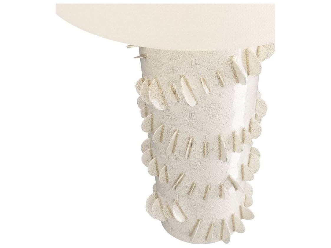 Arteriors Home Beatrix Ivory Crackle Antique Brass White Table Lamp