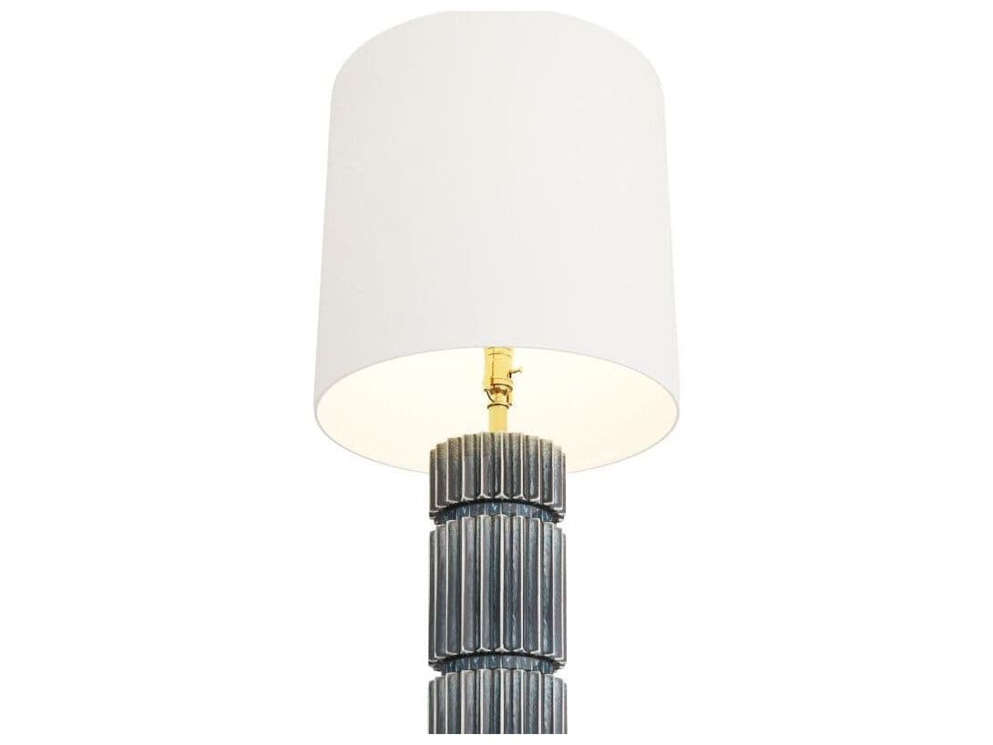 Arteriors Home Annika Ocean Reactive Antique Brass Blue Buffet Lamp