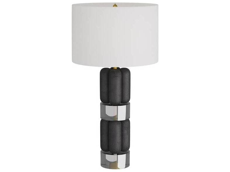 Arteriors Home Bronson Charcoal Smoke Black Buffet Lamp