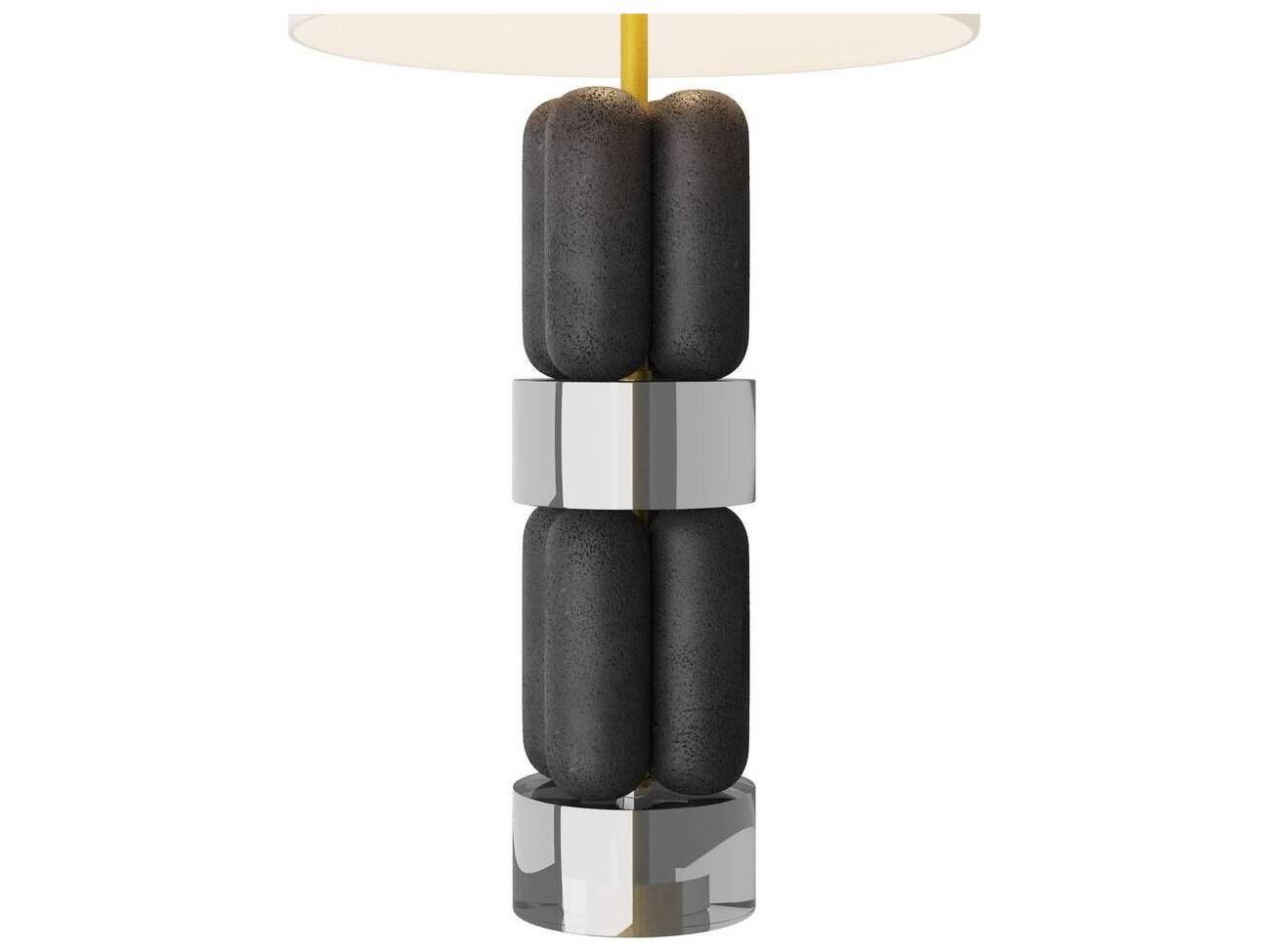 Arteriors Home Bronson Charcoal Smoke Black Buffet Lamp