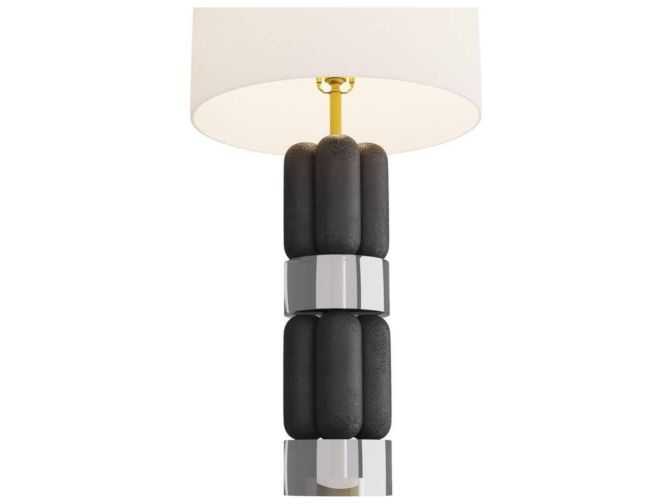 Arteriors Home Bronson Charcoal Smoke Black Buffet Lamp