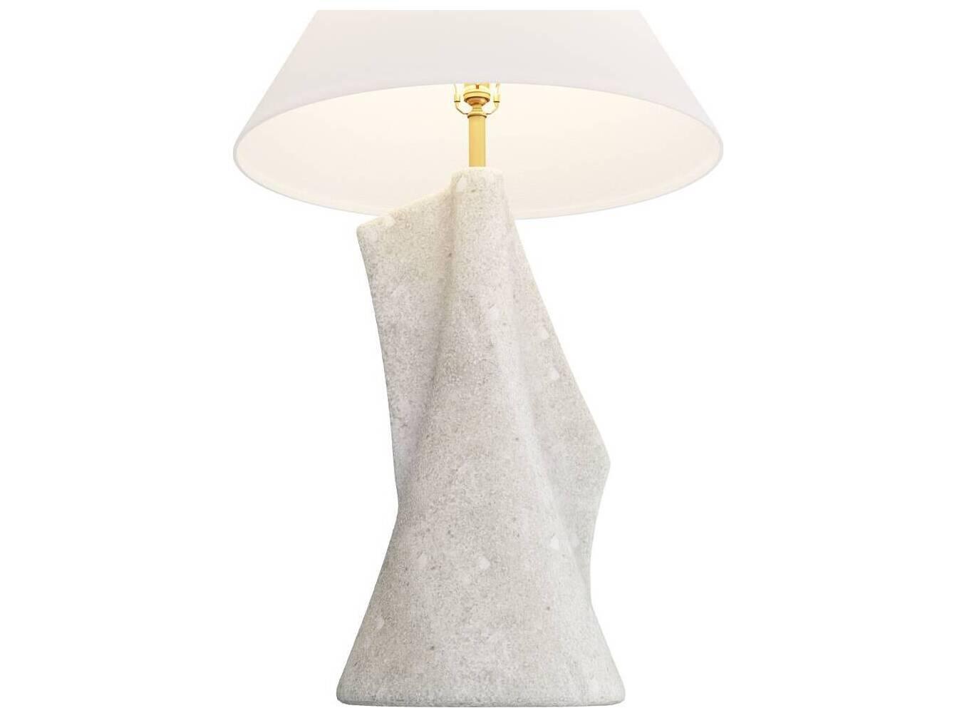 Arteriors Home Bruce Ivory Antique Brass White Buffet Lamp