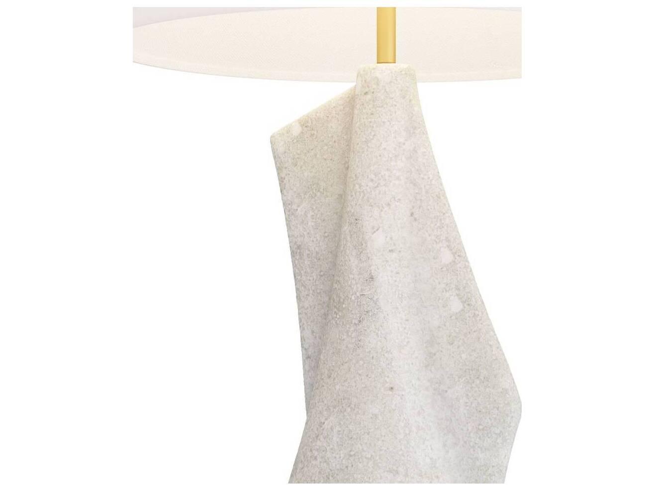 Arteriors Home Bruce Ivory Antique Brass White Buffet Lamp