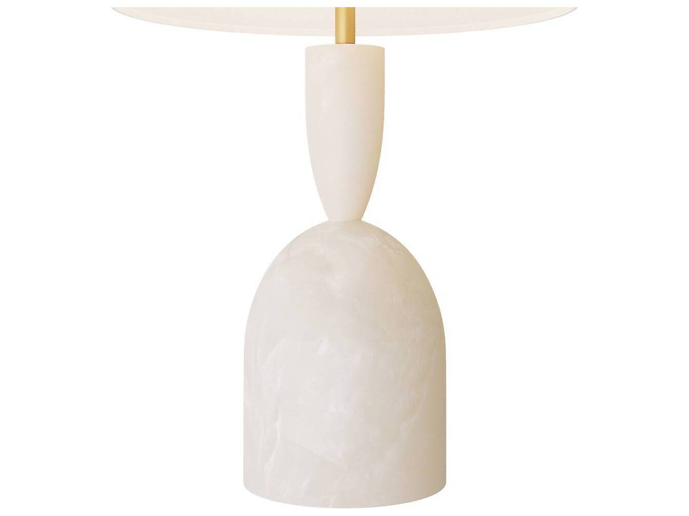 Arteriors Home Brighton White Antique Brass Buffet Lamp