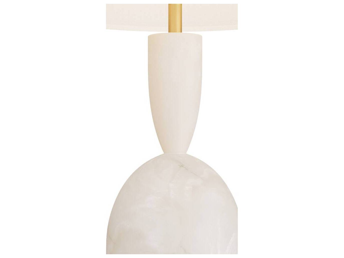 Arteriors Home Brighton White Antique Brass Buffet Lamp