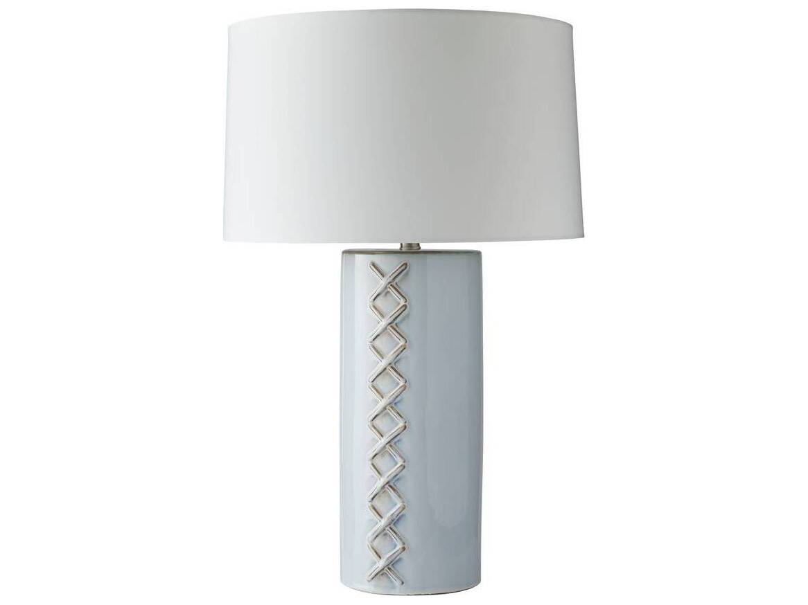 Arteriors Home DiMaggio Glacial Reactive Polished Nickel White Buffet Lamp