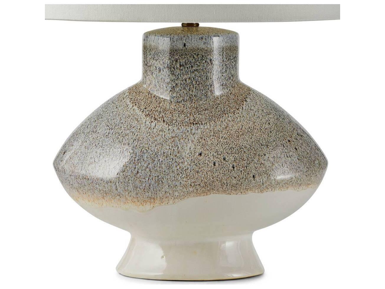 Arteriors Home Ginn Pebble Reactive Antique Brass Buffet Lamp