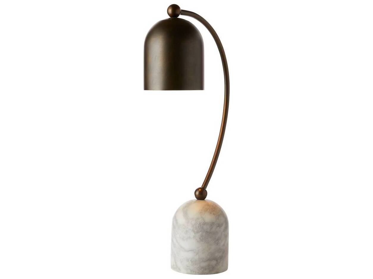 Arteriors Home Daley English Bronze Gray Flower Table Lamp