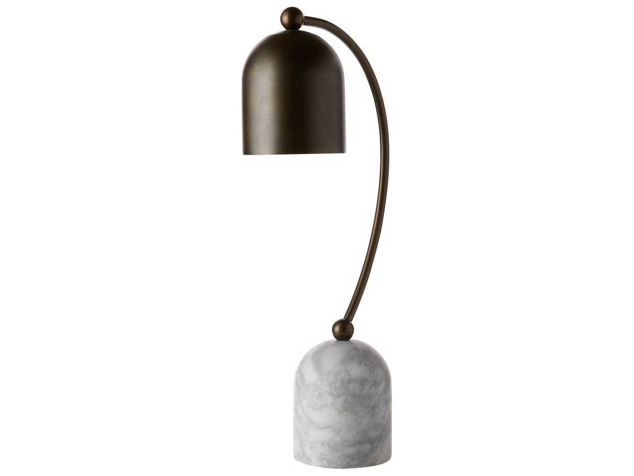 Arteriors Home Daley English Bronze Gray Flower Table Lamp