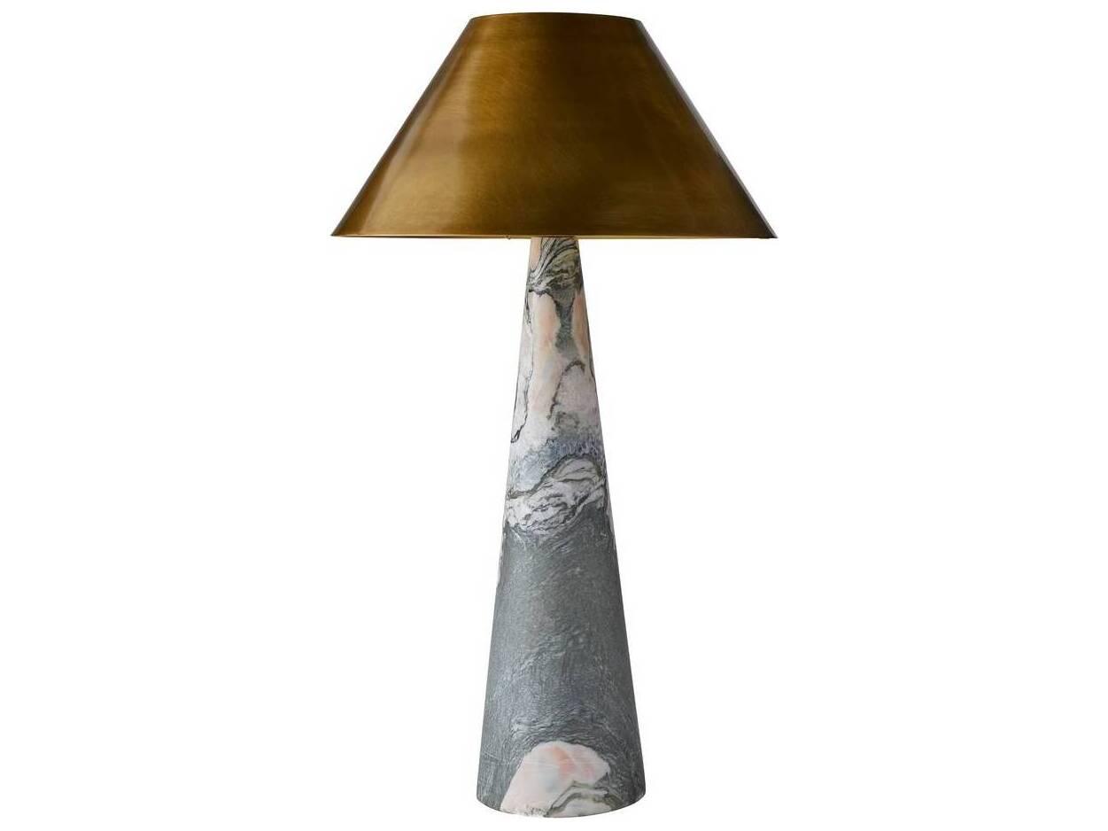 Arteriors Home Chanell Calacatta Viola Antique Brass Buffet Lamp