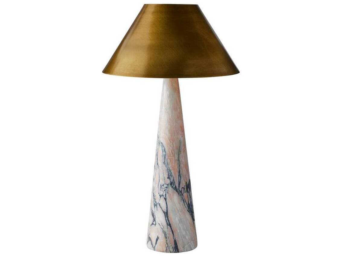 Arteriors Home Chanell Calacatta Viola Antique Brass Buffet Lamp