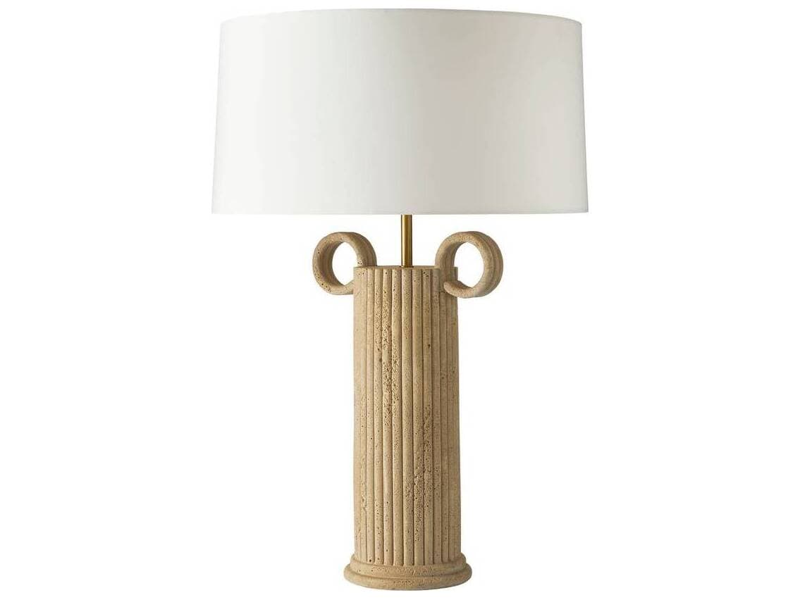 Arteriors Home Eros Sand Antique Brass Brown Traditional Buffet Lamp