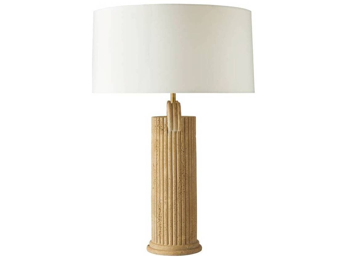 Arteriors Home Eros Sand Antique Brass Brown Traditional Buffet Lamp