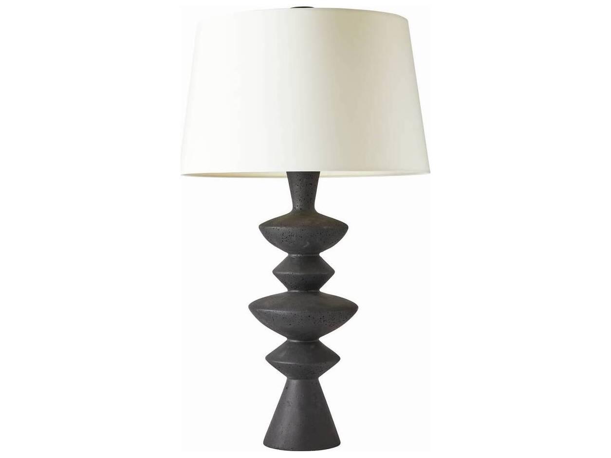 Arteriors Home Jillian Charcoal Antique Brass Black Buffet Lamp