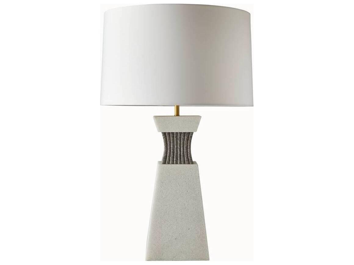 Arteriors Home Dynasty Ivory Graphite Off White Traditional Buffet Lamp