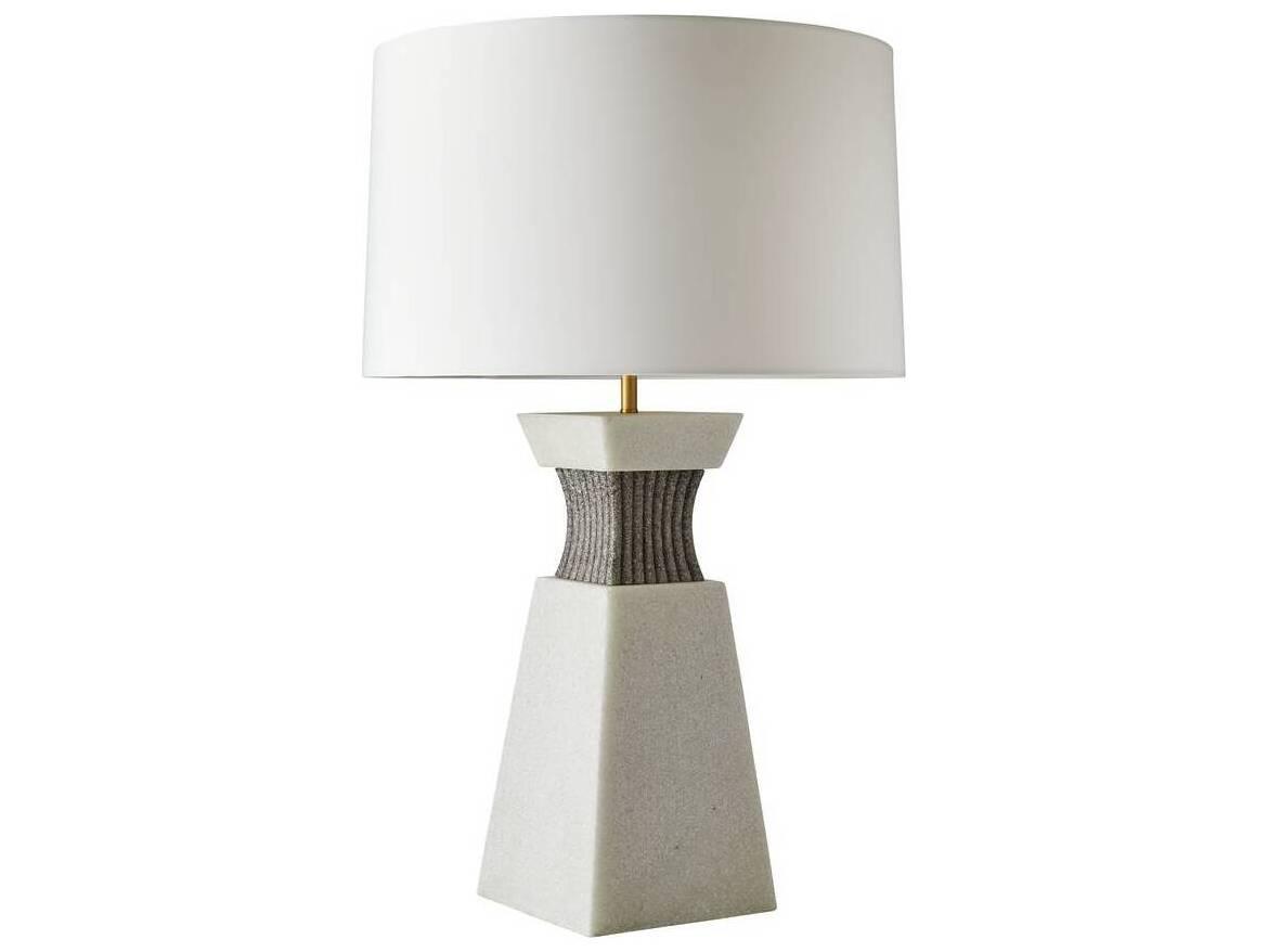 Arteriors Home Dynasty Ivory Graphite Off White Traditional Buffet Lamp