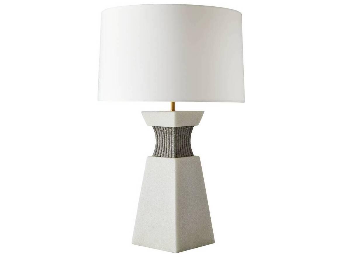 Arteriors Home Dynasty Ivory Graphite Off White Traditional Buffet Lamp