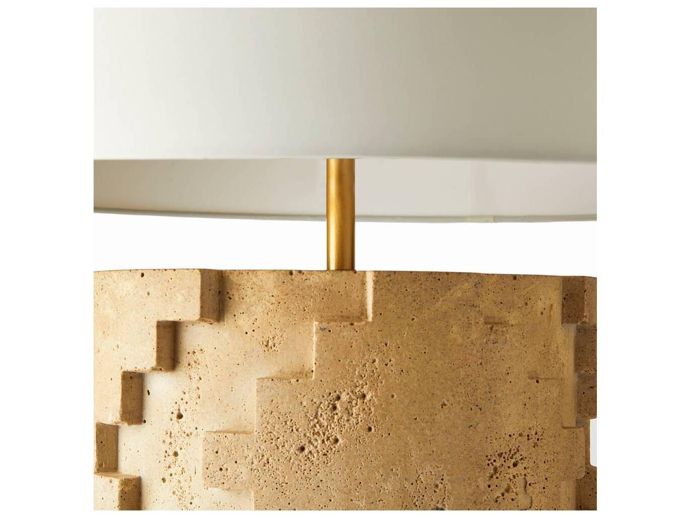 Arteriors Home Cornwall Sand Antique Brass Brown Buffet Lamp