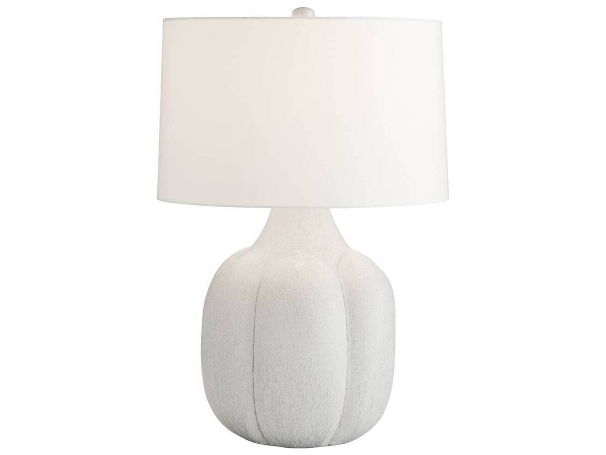 Arteriors Home Fig Icy Morn Polished Nickel White Buffet Lamp