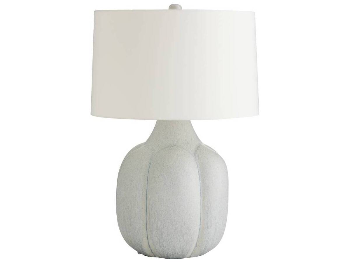 Arteriors Home Fig Icy Morn Polished Nickel White Buffet Lamp
