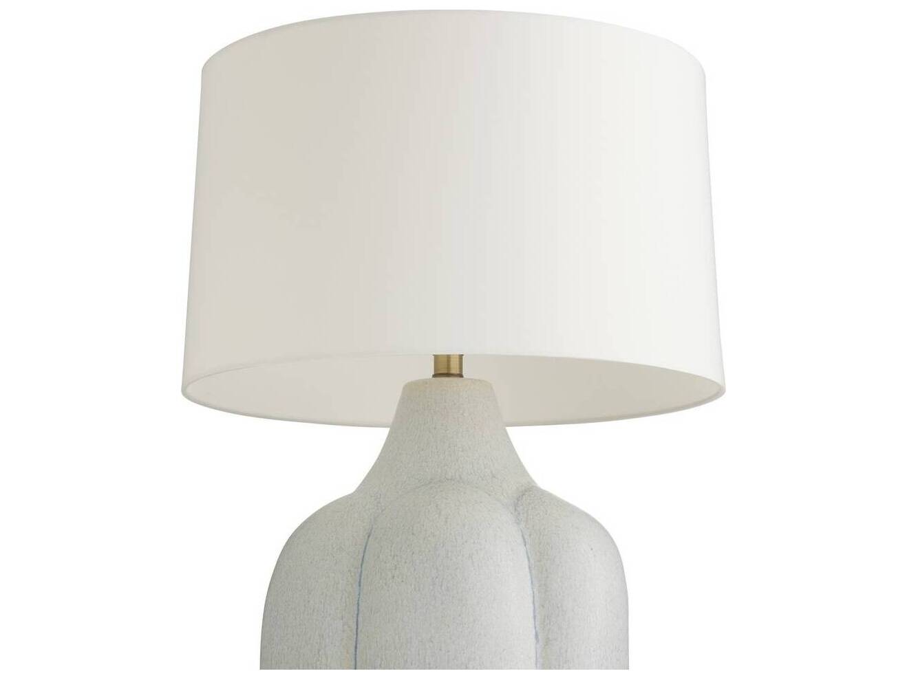 Arteriors Home Fig Icy Morn Polished Nickel White Buffet Lamp