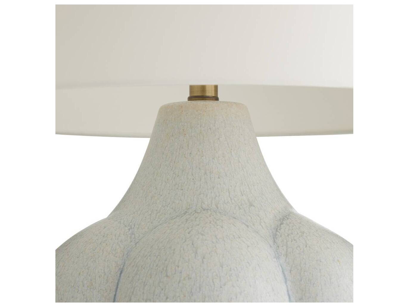 Arteriors Home Fig Icy Morn Polished Nickel White Buffet Lamp