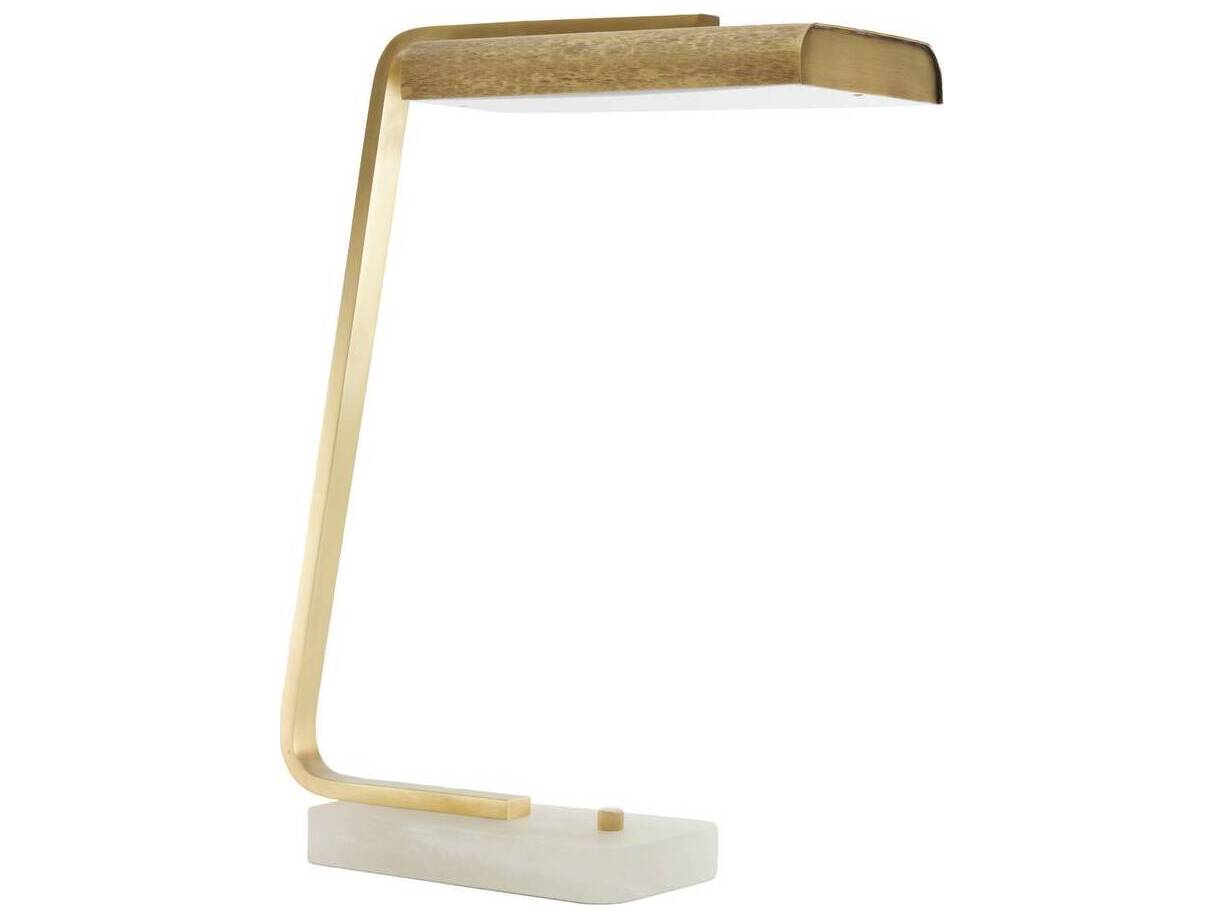 Arteriors Home Genevieve Antique Brass White Table Lamp